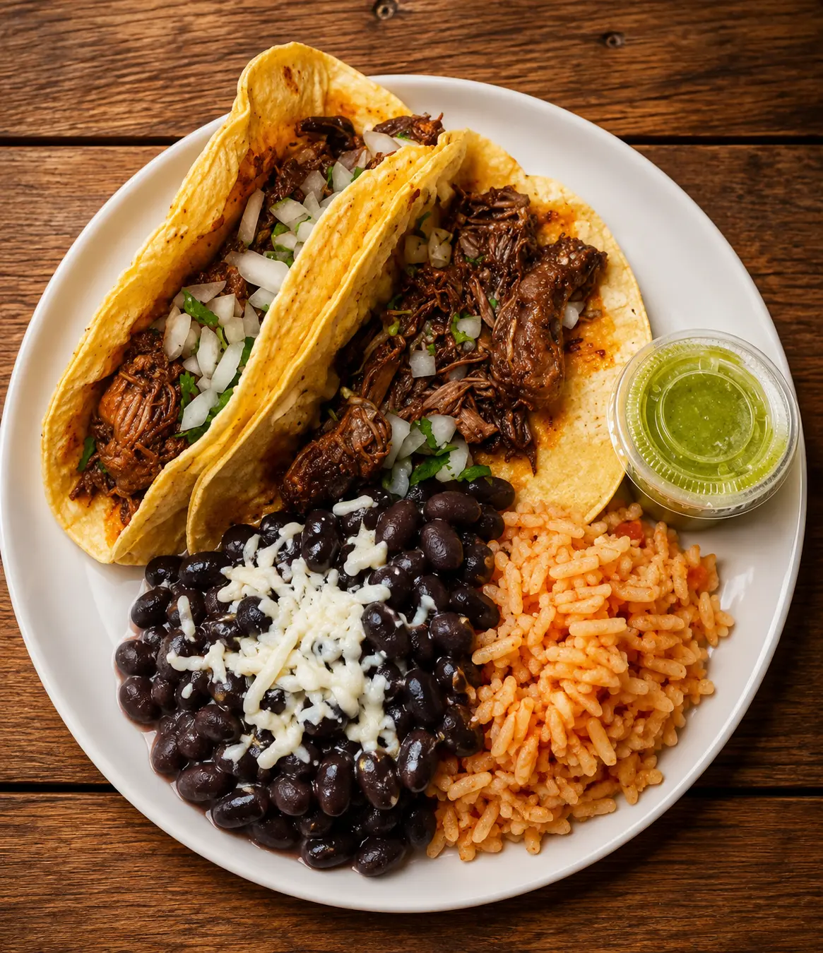 Handmade Mexican street tacos on fresh tortillas at La Taqueria in Winnipeg